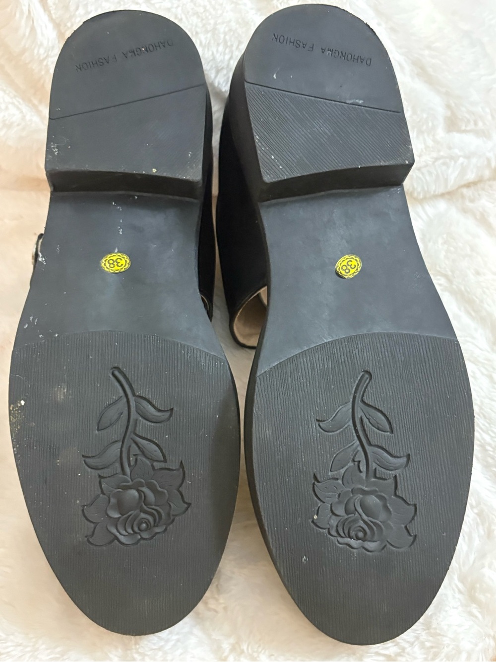 Black Mary Jane Flats with Buckle Strap - Picture 5 of 9